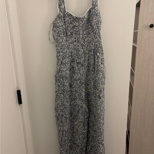 Francesca's Collections Blue Floral Pantsuit